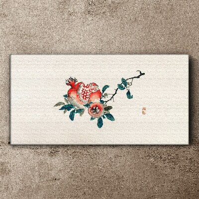 Foto op canvas Bloemencompositie met granaatappel