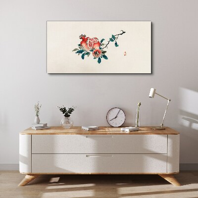 Foto op canvas Bloemencompositie met granaatappel