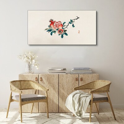 Foto op canvas Bloemencompositie met granaatappel