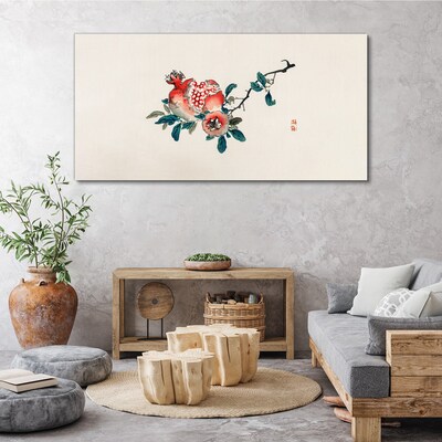 Foto op canvas Bloemencompositie met granaatappel