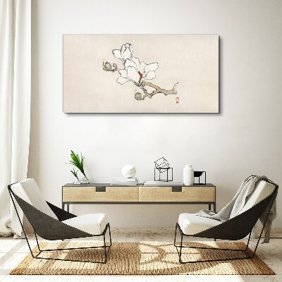 Foto op canvas Magnoliabloemen op een lichte achtergrond