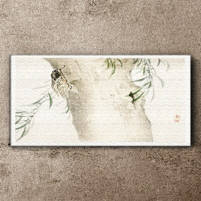 Schilderij op doek Cicade op een tak