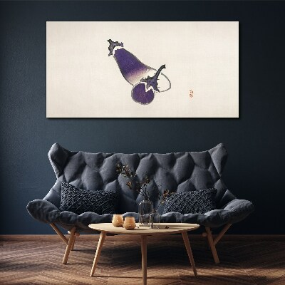 Canvas schilderij De elegantie van groenten in een minimalistische stijl