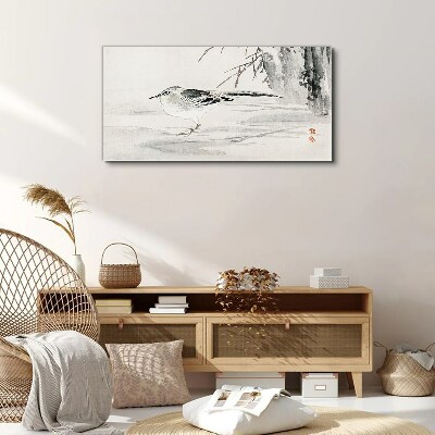 Schilderij op doek Gevleugelde vrede over het water