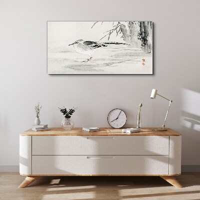 Schilderij op doek Gevleugelde vrede over het water