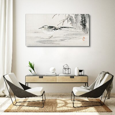 Schilderij op doek Gevleugelde vrede over het water