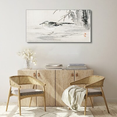 Schilderij op doek Gevleugelde vrede over het water