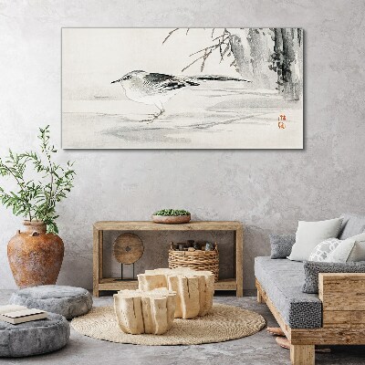 Schilderij op doek Gevleugelde vrede over het water