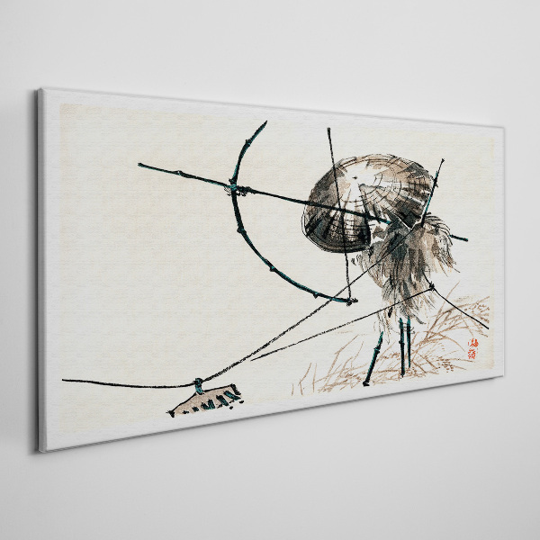 Foto op canvas Kwallen in abstracte lijnen