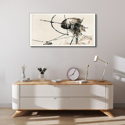 Foto op canvas Kwallen in abstracte lijnen