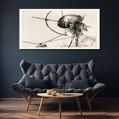 Foto op canvas Kwallen in abstracte lijnen