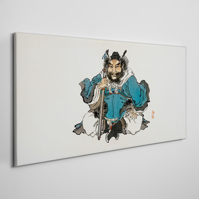 Schilderij op doek Meester in het blauwe gewaad