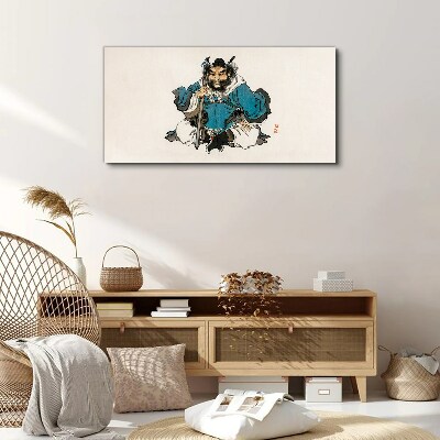 Schilderij op doek Meester in het blauwe gewaad