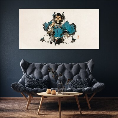 Schilderij op doek Meester in het blauwe gewaad