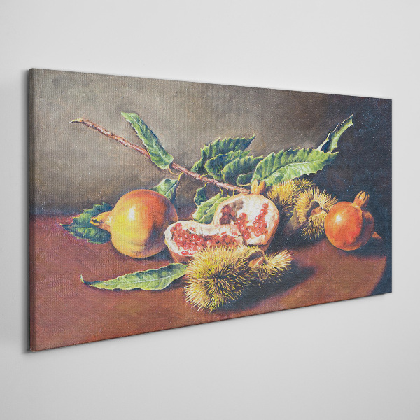 Canvas schilderij Fruitcompositie met granaatappel