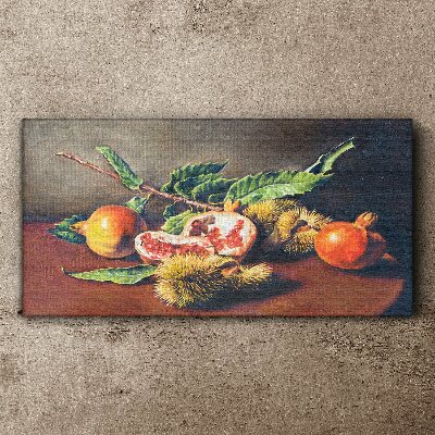 Canvas schilderij Fruitcompositie met granaatappel