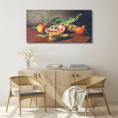 Canvas schilderij Fruitcompositie met granaatappel