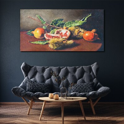 Canvas schilderij Fruitcompositie met granaatappel