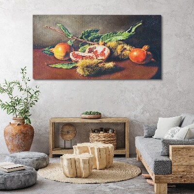 Canvas schilderij Fruitcompositie met granaatappel