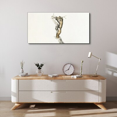 Foto op canvas Uil op een tak