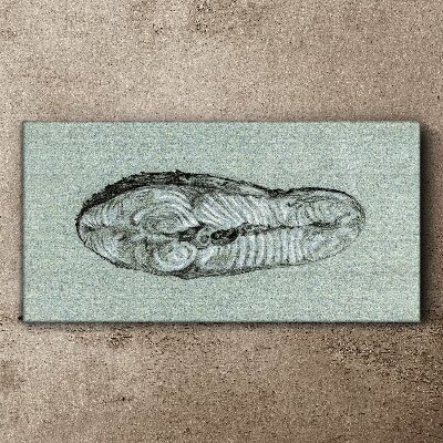 Canvas schilderij Abstracte vorm in tinten blauw