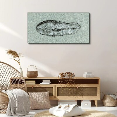 Canvas schilderij Abstracte vorm in tinten blauw