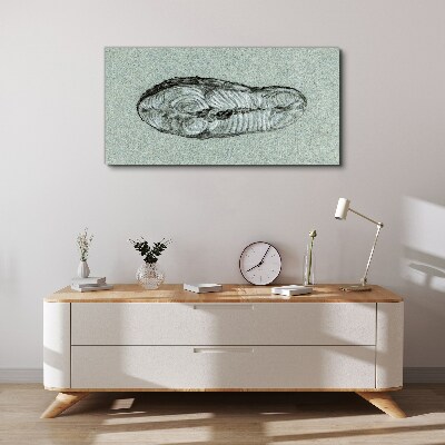 Canvas schilderij Abstracte vorm in tinten blauw