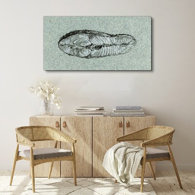 Canvas schilderij Abstracte vorm in tinten blauw