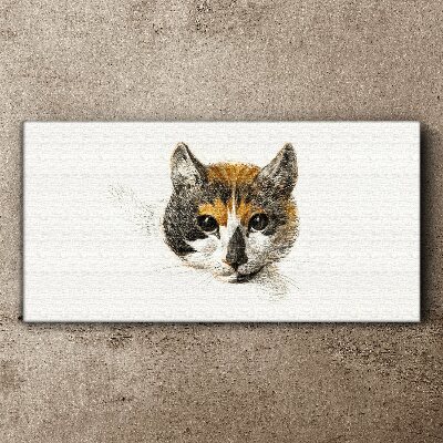 Foto op canvas Portret van een kat in delicate tinten