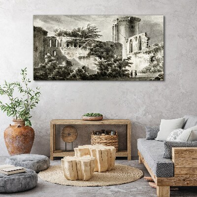 Foto op canvas Ruïnes in het landschap