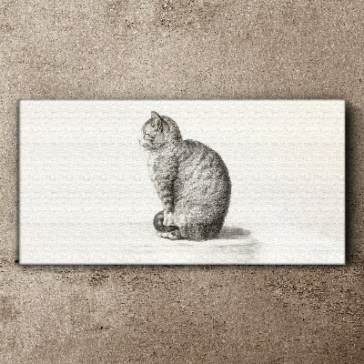 Schilderij op doek Zittende kat