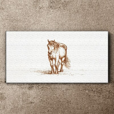 Schilderij op doek Een paard in de wei