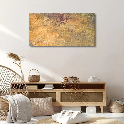 Canvas schilderij Gouden reflecties in een abstract landschap