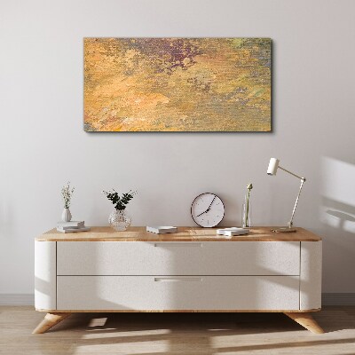 Canvas schilderij Gouden reflecties in een abstract landschap