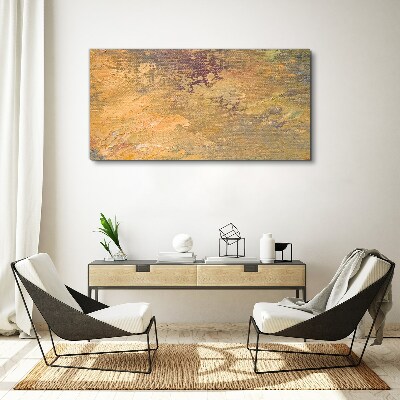Canvas schilderij Gouden reflecties in een abstract landschap