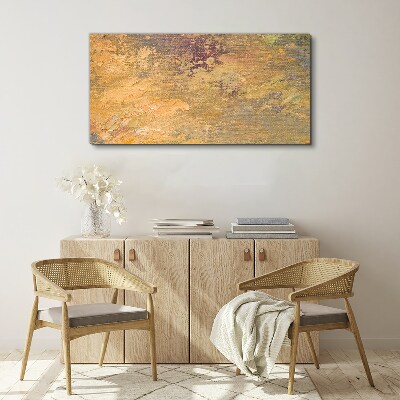 Canvas schilderij Gouden reflecties in een abstract landschap