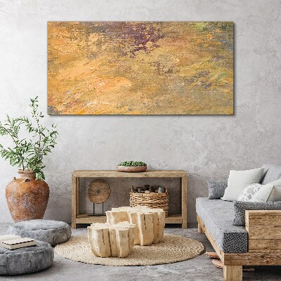 Canvas schilderij Gouden reflecties in een abstract landschap
