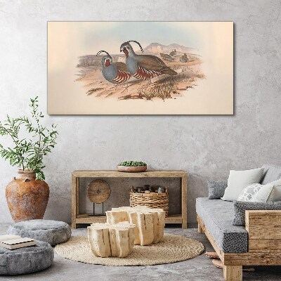 Canvas schilderij Vogels in het landschap