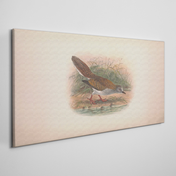 Schilderij op doek Een vogel over het water