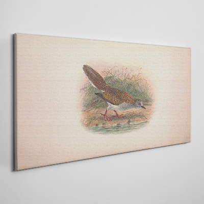 Schilderij op doek Een vogel over het water