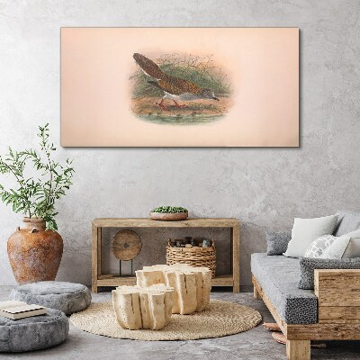 Schilderij op doek Een vogel over het water