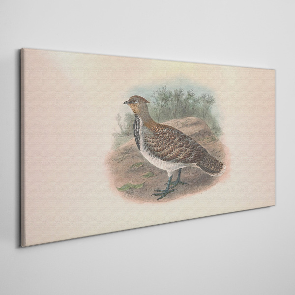 Canvas schilderij Een vogel tegen de achtergrond van de natuur