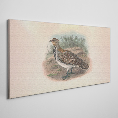 Canvas schilderij Een vogel tegen de achtergrond van de natuur