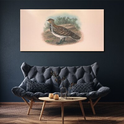 Canvas schilderij Een vogel tegen de achtergrond van de natuur