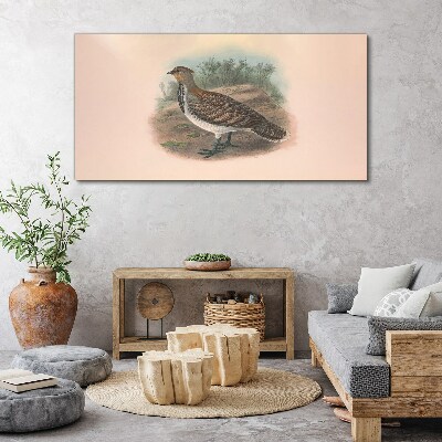 Canvas schilderij Een vogel tegen de achtergrond van de natuur