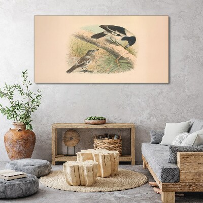 Foto op canvas Vogels op een tak