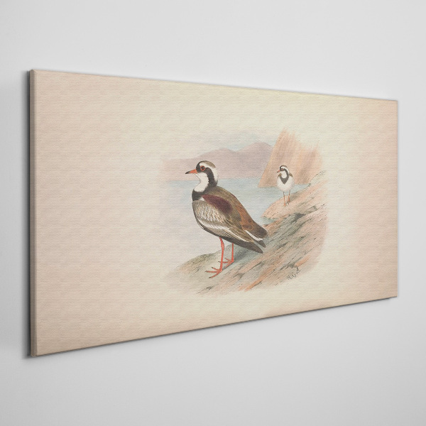 Canvas schilderij Vogels over het water