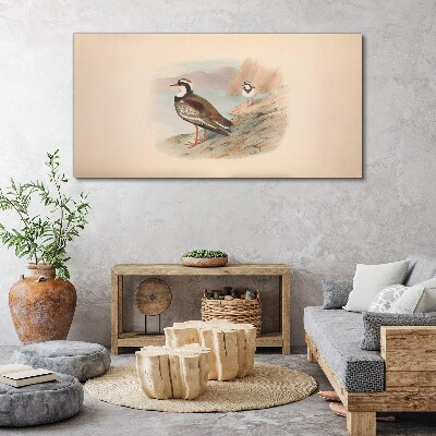 Canvas schilderij Vogels over het water