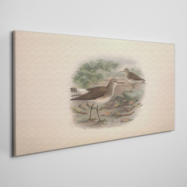 Schilderij op doek Vogels over het water