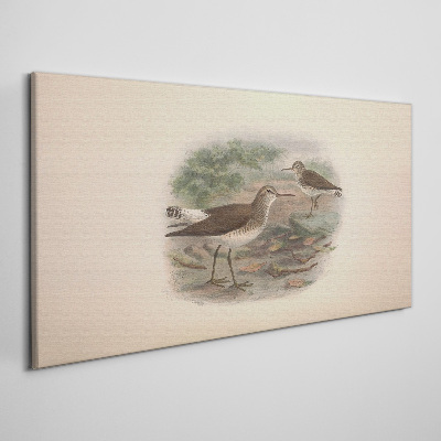 Schilderij op doek Vogels over het water